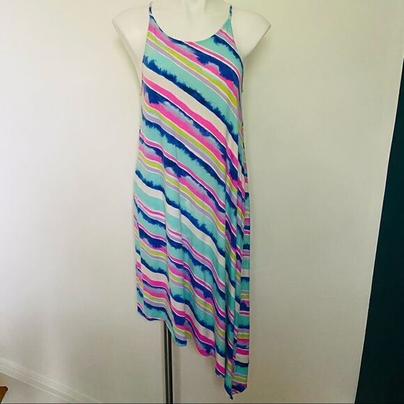 LP Watercolor Asymmetrical Tank Dress - Picture 12 of 13